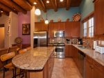 Gourmet kitchen with granite counter-tops and stainless steal appliances